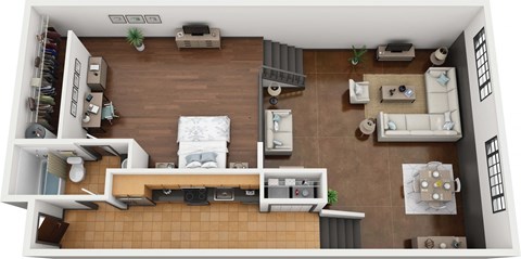 1 bedroom/ 1 bathroom